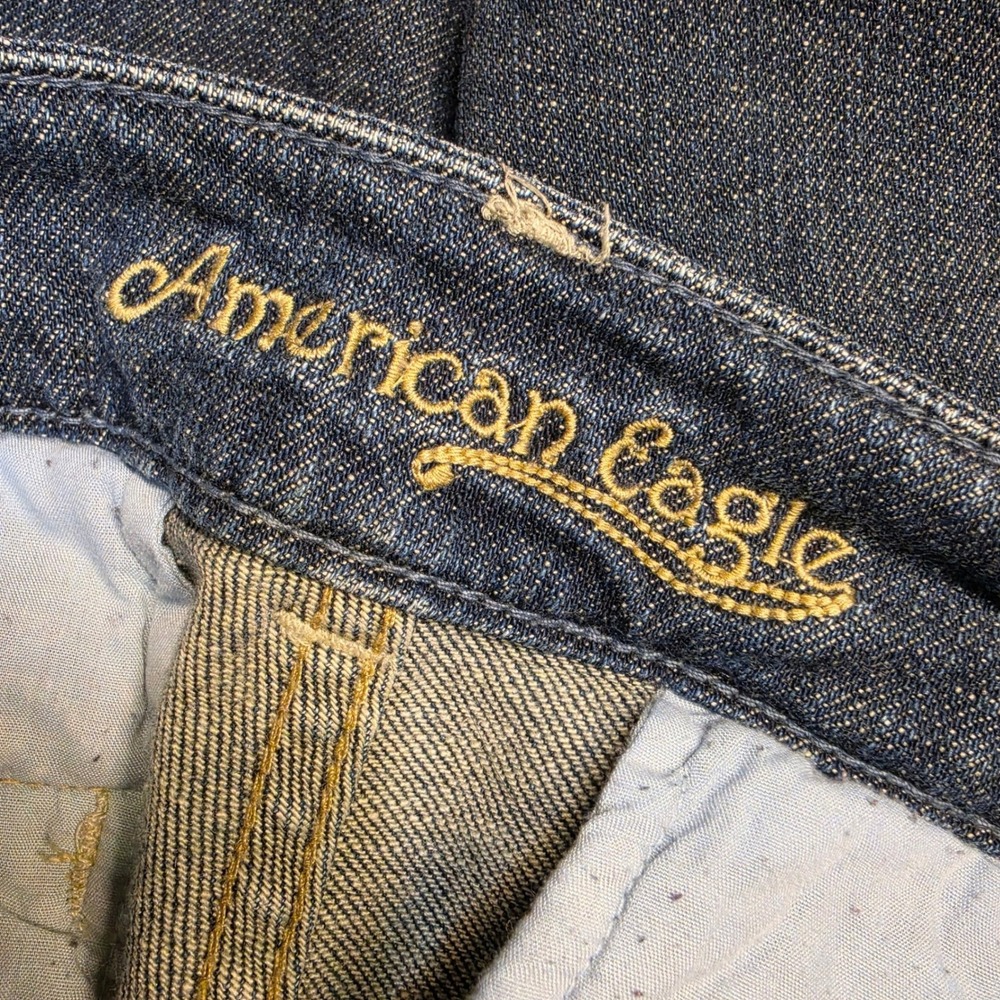 American Eagle Womens Vintage Dark Wash Low Rise Denim Bermuda Shorts Size 4 - Picture 7 of 8
